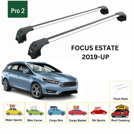 Ford Focus Estate (C519) 2019-2025 Portbagaj Taşıyıcı Ara Atkisi - Ara Çubuk Paw Pro 2 Gri