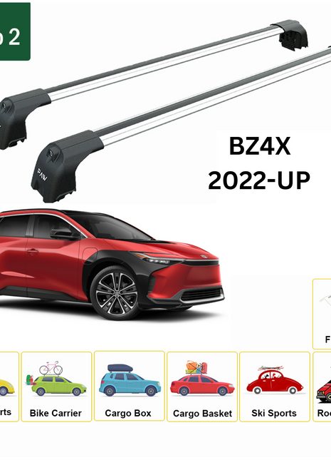 Toyota Bz4X 2022-2025 Portbagaj Taşıyıcı Ara Atkisi - Ara Çubuk Paw Pro 2 Gri