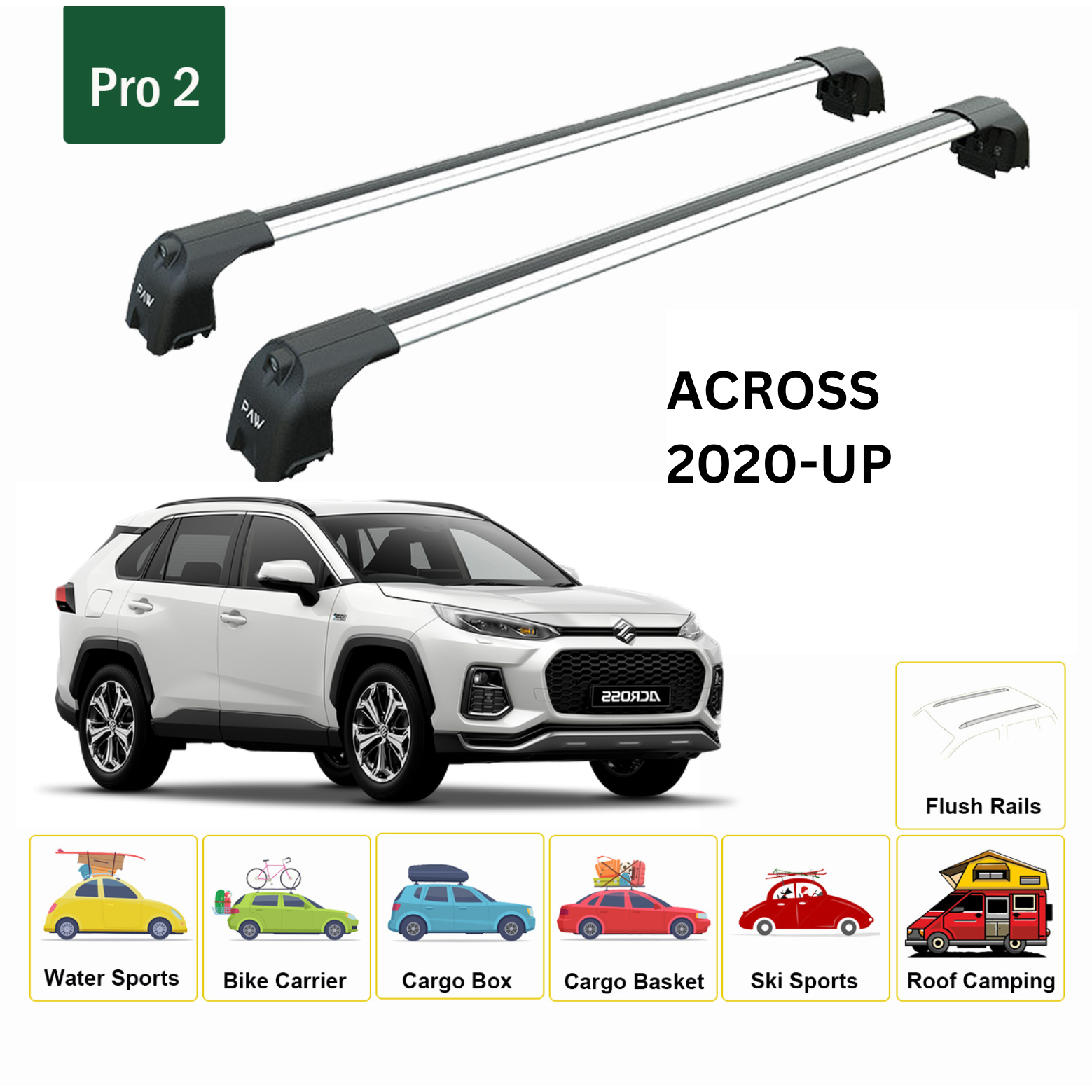 Suzuki Across 2020-2025 Portbagaj Taşıyıcı Ara Atkisi - Ara Çubuk Paw Pro 2 Gri