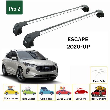 Ford Escape Cx482 2020-2025 Portbagaj Taşıyıcı Ara Atkisi - Ara Çubuk Paw Pro 2 Gri