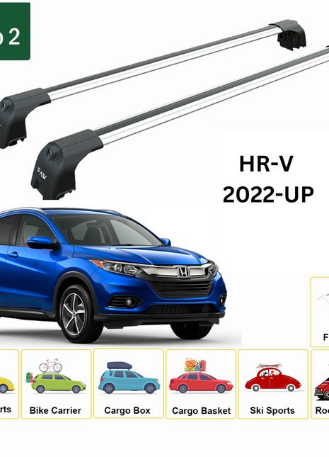 Honda Hr-V 2022-2025 Portbagaj Taşıyıcı Ara Atkisi - Ara Çubuk Paw Pro 2 Gri