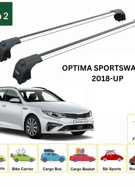 Kıa Optima Sportwagon 2018-2025 Portbagaj Taşıyıcı Ara Atkisi - Ara Çubuk Paw Pro 2 Gri