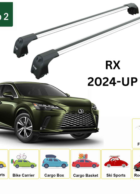 Lexus Rx 2022-2025 Portbagaj Taşıyıcı Ara Atkisi - Ara Çubuk Paw Pro 2 Fix Gri