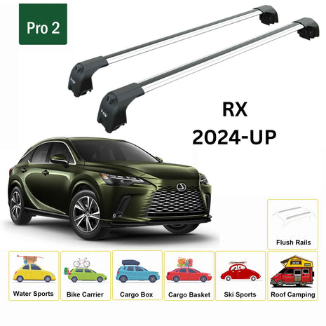 Lexus Rx 2022-2025 Portbagaj Taşıyıcı Ara Atkisi - Ara Çubuk Paw Pro 2 Fix Gri