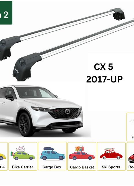 Mazda Cx 5 2017-2025 Portbagaj Taşıyıcı Ara Atkisi - Ara Çubuk Paw Pro 2 Gri