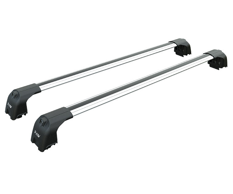 For Isuzu MU-X Roof Rack System, Aluminium Cross Bar, Flush Rail, Silver