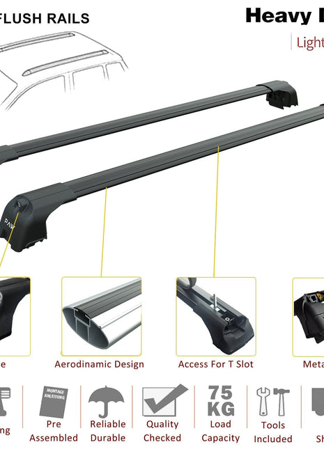 Byd Atto 3 2020-2025 Portbagaj Taşıyıcı Ara Atkisi - Ara Bar Paw Pro 2, Gri