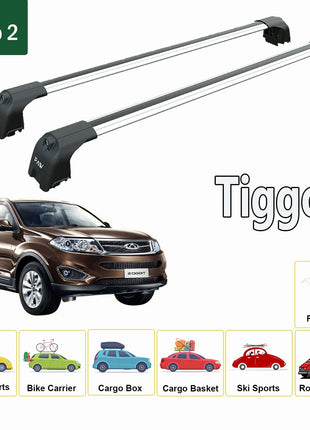 Chery Tiggo 5 2013-2021 Portbagaj Taşıyıcı Ara Atkisi - Ara Çubuk Paw Pro 2 Gri