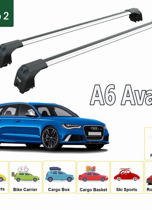Audi A6 C8 Avant 2019-2025 Portbagaj Taşıyıcı Ara Atkisi - Ara Çubuk Paw Pro 2 Gri