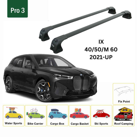 Bmw Ix 2021-2025 Portbagaj Taşıyıcı Ara Atkı Aparatı Paw Pro 3 Siyah