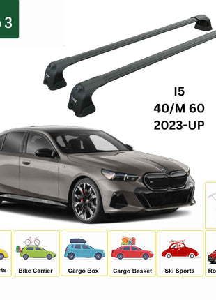 Bmw I5 2023-2025 Portbagaj Taşıyıcı Ara Atkı Aparatı Paw Pro 3 Siyah