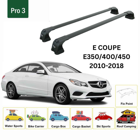 Mercedes Benz E Coupe C207 2010-2018 Portbagaj Taşıyıcı Ara Atkı Aparatı Paw Pro 3 Siyah