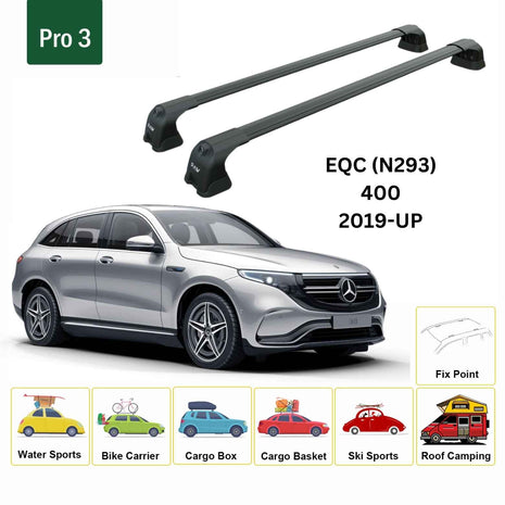 Mercedes Benz Eqc (N293) 2019-2025 Portbagaj Taşıyıcı Ara Atkı Aparatı Paw Pro 3 Siyah