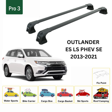 Mitsubishi Outlander Sport 2013-2021 Portbagaj Taşıyıcı Ara Atkı Aparatı Paw Pro 3 Siyah