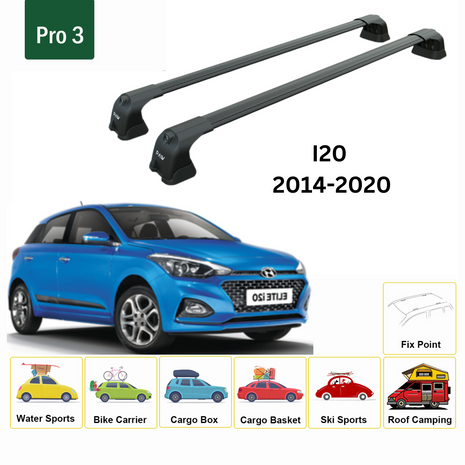 Hyundai İ20 2014-2020 Portbagaj Taşıyıcı Ara Atkı Aparatı Paw Pro 3 Siyah