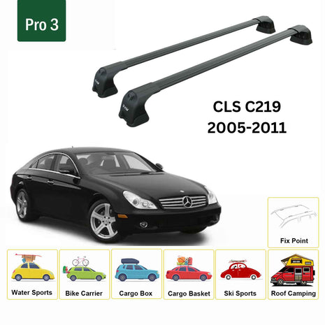 Mercedes Benz Cls C219 2005-2011 Portbagaj Taşıyıcı Ara Atkı Aparatı Paw Pro 3 Siyah