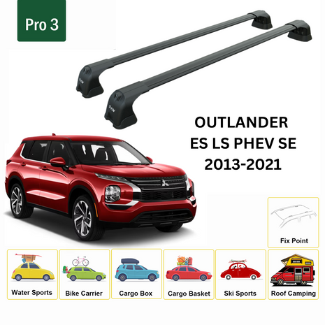 Mitsubishi Outlander 2022-2025 Portbagaj Taşıyıcı Ara Atkı Aparatı Paw Pro 3 Siyah