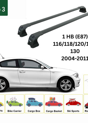 Bmw 1 Series E87 2004-2011 Portbagaj Taşıyıcı Ara Atkı Aparatı Paw Pro 3 Siyah