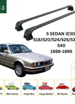 Bmw 5 Sedan E30 1988-1995 Portbagaj Taşıyıcı Ara Atkı Aparatı Paw Pro 3 Siyah