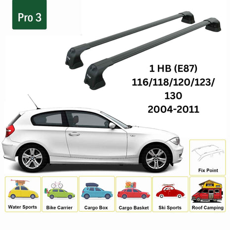Bmw 1 Series E87 2004-2011 Portbagaj Taşıyıcı Ara Atkı Aparatı Paw Pro 3 Siyah