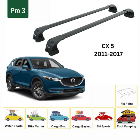 Mazda Cx 5 Ke 2011-2017 Portbagaj Taşıyıcı Ara Atkı Aparatı Paw Pro 3 Siyah