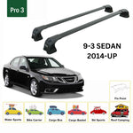 Paw Saab 9-3 Sedan (1999-2003) Ara Atkı Portbagaj Taşıyıcı - Pro 3 Siyah