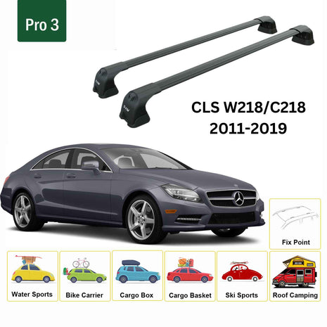 Mercedes Benz Cls W218 2011-2019 Portbagaj Taşıyıcı Ara Atkı Aparatı Paw Pro 3 Siyah