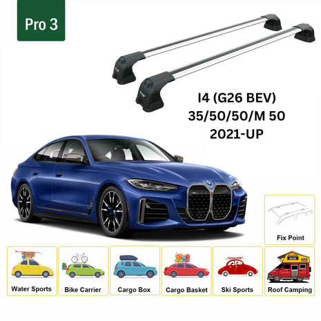 Bmw I4 (G26 Bev) 2021-2025 Portbagaj Taşıyıcı Ara Atkı Aparatı Paw Pro 3 Gri