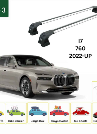 Bmw I7 2022-2025 Portbagaj Taşıyıcı Ara Atkı Aparatı Paw Pro 3 Gri