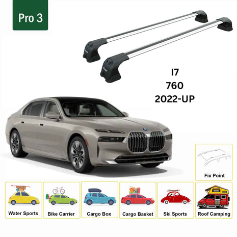 Bmw I7 2022-2025 Portbagaj Taşıyıcı Ara Atkı Aparatı Paw Pro 3 Gri