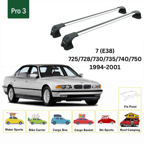 Bmw 7 E38 1994-2001 Portbagaj Taşıyıcı Ara Atkı Aparatı Paw Pro 3 Gri