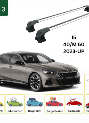 Bmw I5 2023-2025 Portbagaj Taşıyıcı Ara Atkı Aparatı Paw Pro 3 Gri