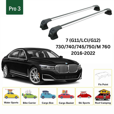 Bmw 7 (G11/Lcı/G12) 2016-2022 Portbagaj Taşıyıcı Ara Atkı Aparatı Paw Pro 3 Gri