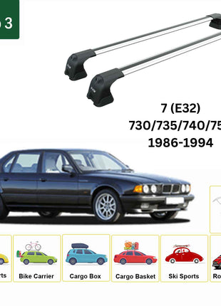 Bmw 7 (E32) 1986-1994 Portbagaj Taşıyıcı Ara Atkı Aparatı Paw Pro 3 Gri