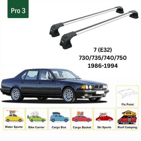 Bmw 7 (E32) 1986-1994 Portbagaj Taşıyıcı Ara Atkı Aparatı Paw Pro 3 Gri