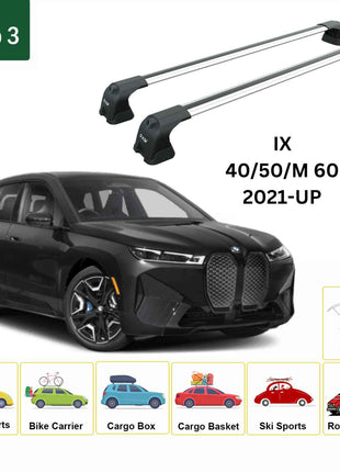 Bmw Ix 2021-2025 Portbagaj Taşıyıcı Ara Atkı Aparatı Paw Pro 3 Gri