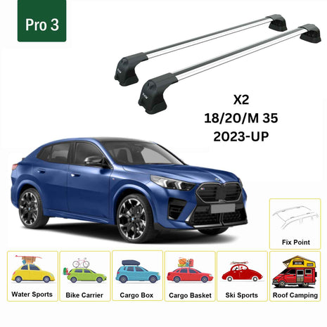 Bmw X2 2023-2025 Portbagaj Taşıyıcı Ara Atkı Aparatı Paw Pro 3 Gri