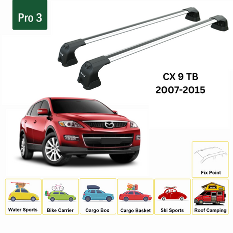 Mazda Cx 9 Tb 2007-2015 Portbagaj Taşıyıcı Ara Atkı Aparatı Paw Pro 3 Gri