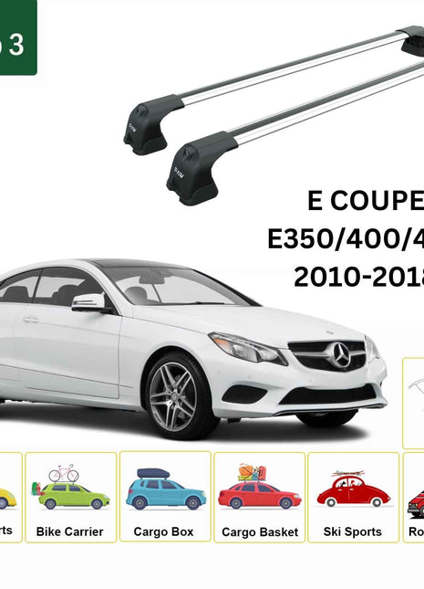 Mercedes Benz E Coupe C207 2010-2018 Portbagaj Taşıyıcı Ara Atkı Aparatı Paw Pro 3 Gri