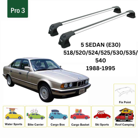 Bmw 5 Sedan E30 1988-1995 Portbagaj Taşıyıcı Ara Atkı Aparatı Paw Pro 3 Gri