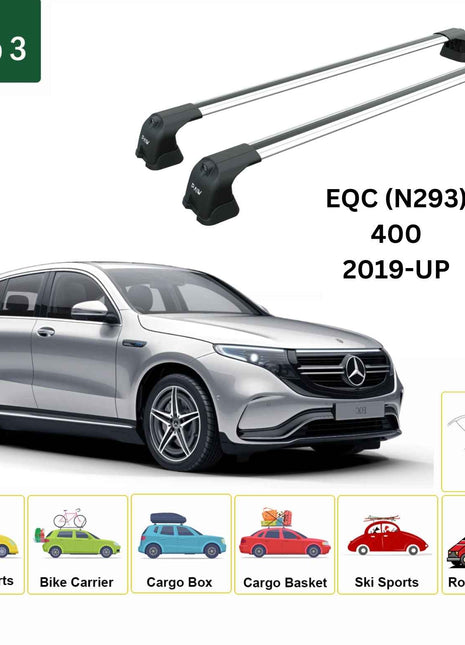 Mercedes Benz Eqc (N293) 2019-2025 Portbagaj Taşıyıcı Ara Atkı Aparatı Paw Pro 3 Gri