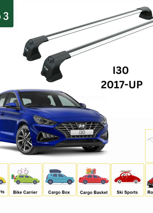 Hyundai İ30 2017-2025 Portbagaj Taşıyıcı Ara Atkı Aparatı Paw Pro 3 Gri