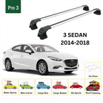 Paw Mazda 3 Sedan (BM/BN) 2014-2018 Ara Atkı Portbagaj Taşıyıcı - Pro 3 Gri