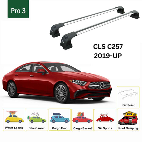 Mercedes Benz Cls C257 2019-2021 Portbagaj Taşıyıcı Ara Atkı Aparatı Paw Pro 3 Gri