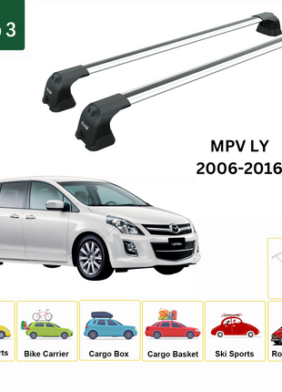 Mazda Mpv Ly 2006-2016 Portbagaj Taşıyıcı Ara Atkı Aparatı Paw Pro 3 Gri