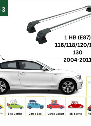 Bmw 1 Series E87 2004-2011 Portbagaj Taşıyıcı Ara Atkı Aparatı Paw Pro 3 Gri