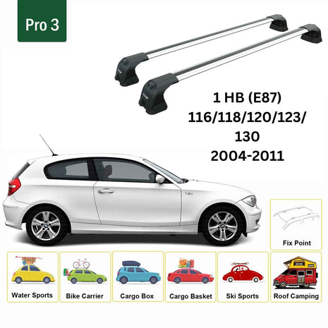 Bmw 1 Series E87 2004-2011 Portbagaj Taşıyıcı Ara Atkı Aparatı Paw Pro 3 Gri