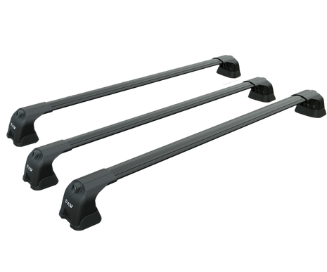 Ford Transit Custom Lwb 2013-2023 Roof Rack Cross Bars 3-Fix Point Alu Siyah