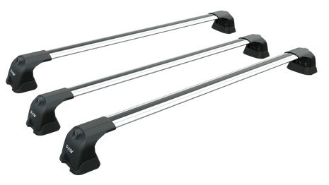 Ford Transit Custom Lwb 2013-2023 Roof Rack Cross Bars 3-Fix Point Alu Gri