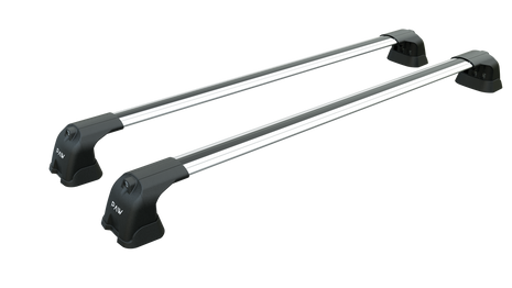 Renault Clio 2005-2012 Roof Rack System, Aluminium Cross Bar, Metal Bracket, Fix Point, Gri